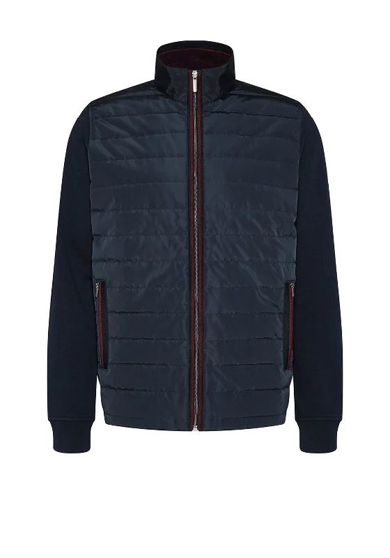 Bugatti Padded Contrast Zip Jacket, Navy