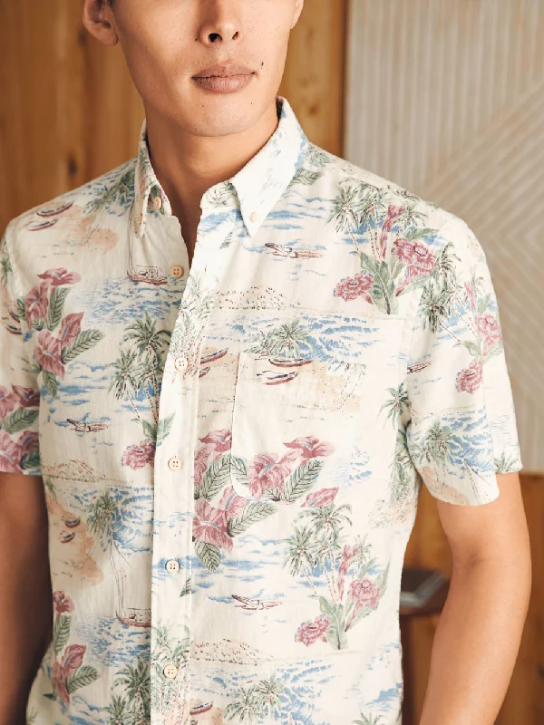 Faherty Breeze SS Shirt in Molokai Scenic Tropic