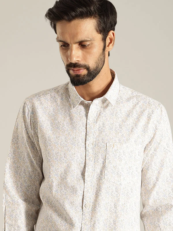 Men Printed Full Sleeve Cotton Shirt