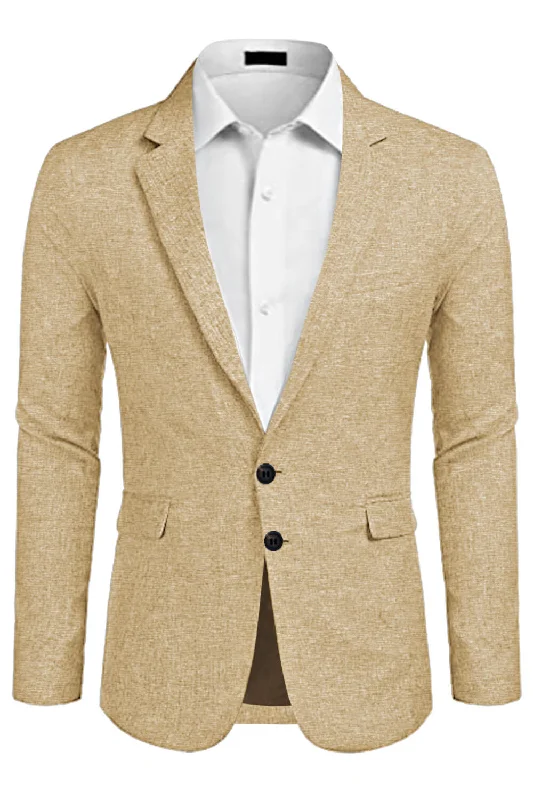 Men's  Stylish Classic Blazer - Light Khaki