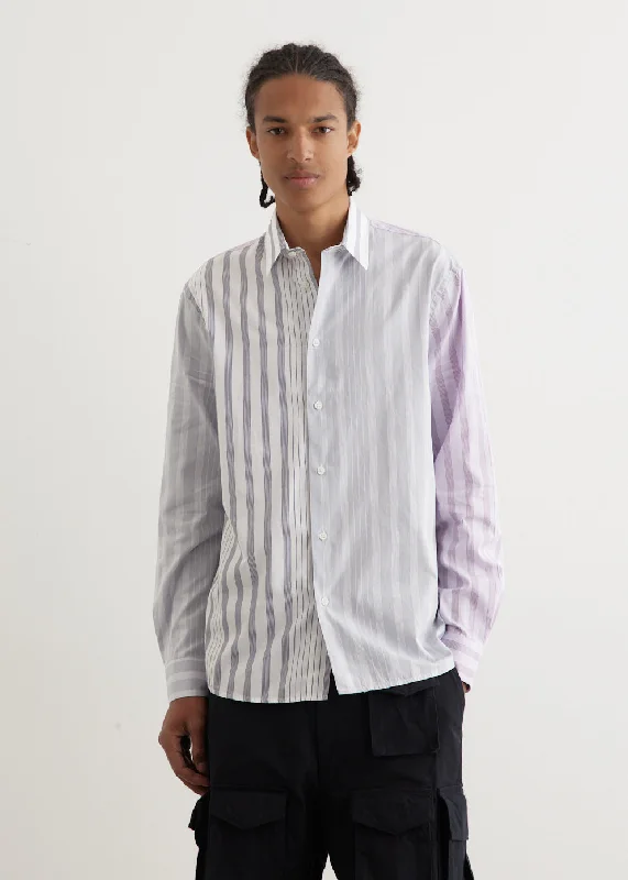 Multi Stripe Patchwork Shirt