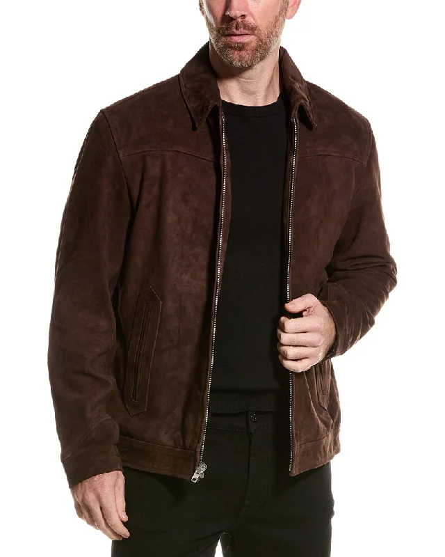 Slate & Stone Zip Racer Suede Jacket