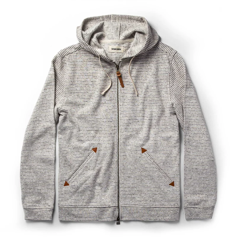 The Après Hoodie in Natural Hemp Stripe