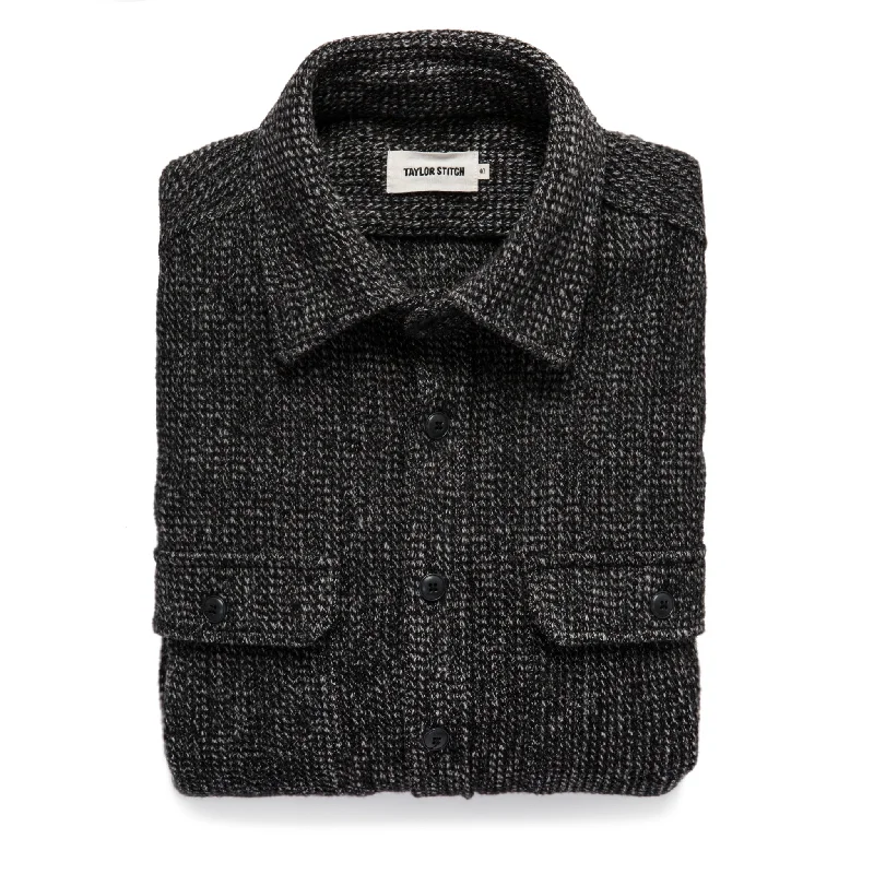 The Summit Shirt in Heather Charcoal Waffle