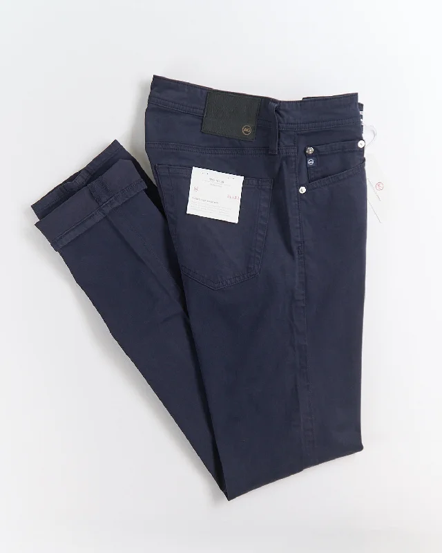 Tellis New Navy Brushed Cotton Pants