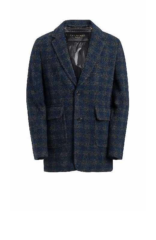 BARRETT CHARCOAL & NAVY CHECK WOOL JACKET