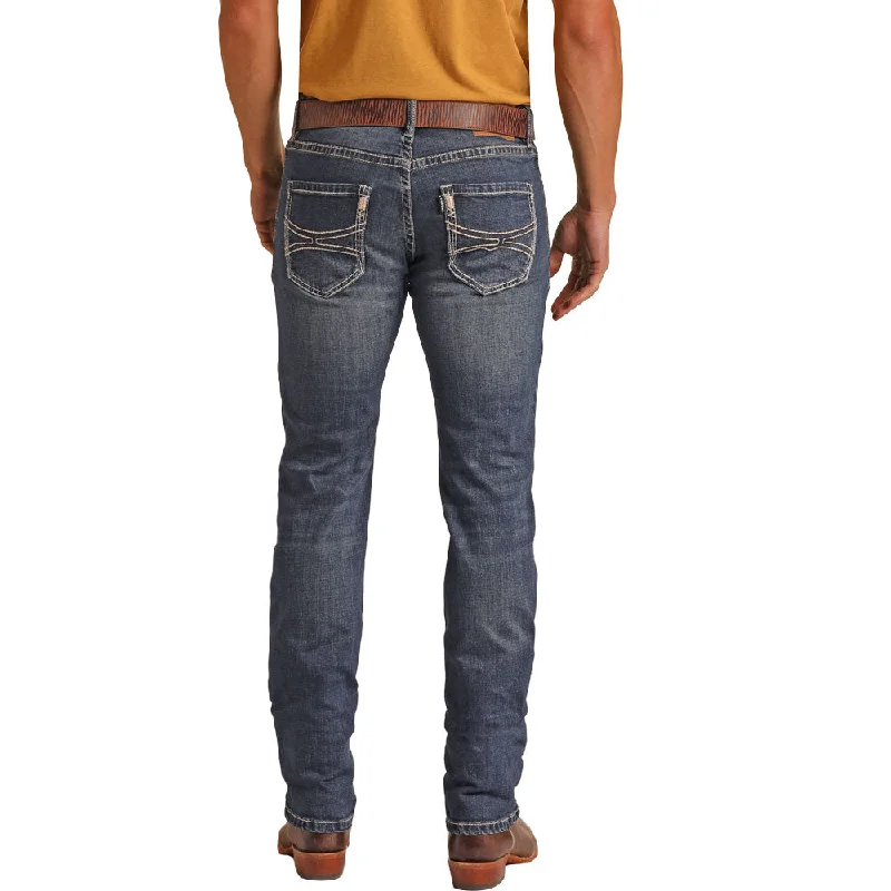 Dark Vintage Revolver Straight Slim Fit Jeans