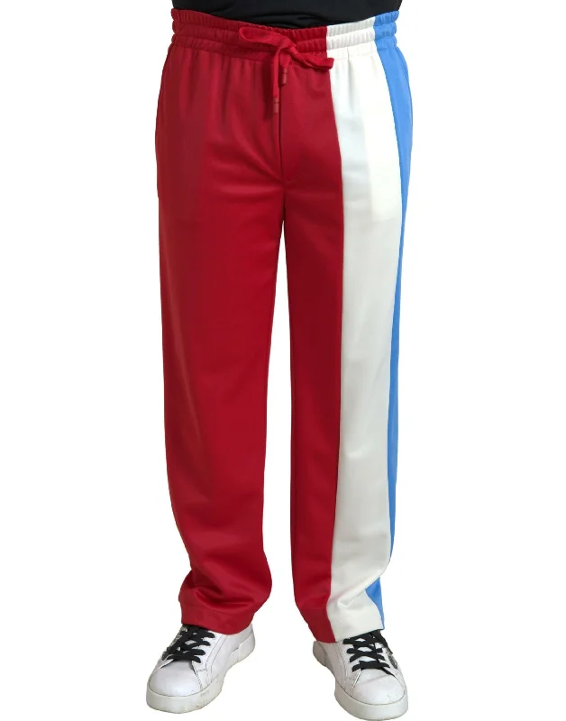 Dolce & Gabbana Elegant Striped Drawstring Men's Sweatpants