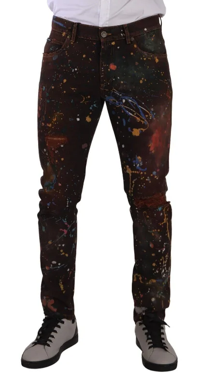 Dolce & Gabbana multi Painted Skinny blue Men's Jeans