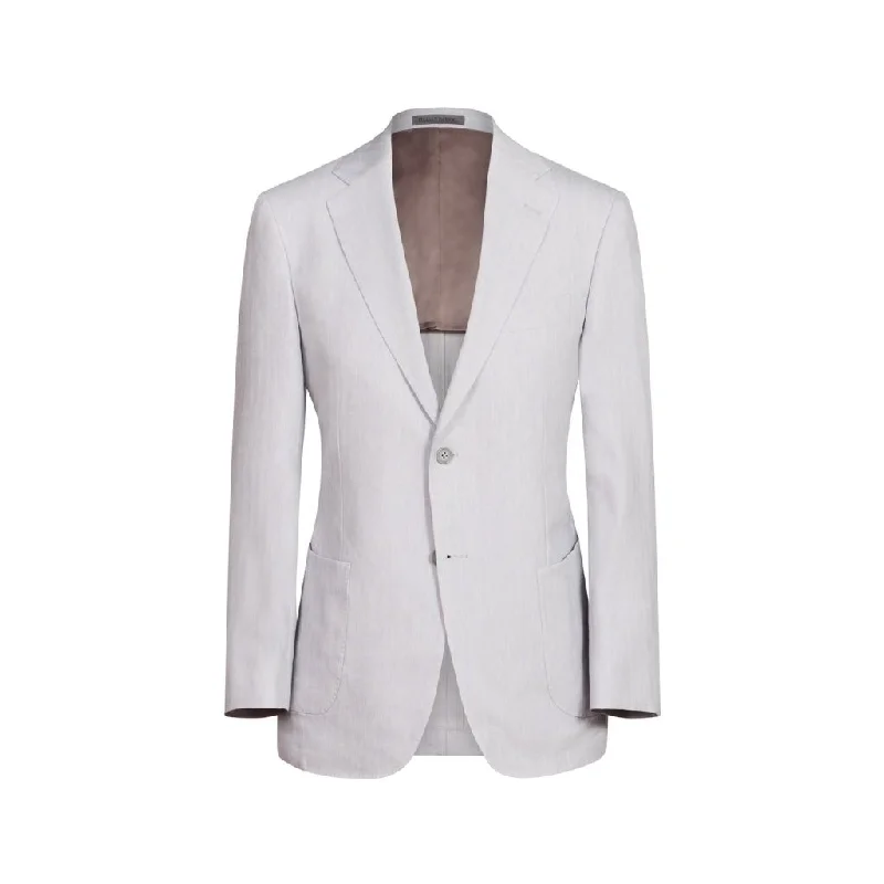 HENRY SARTORIAL Linen Herringbone Soft Blazer DOVE GREY REG