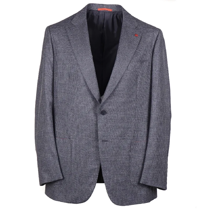 Isaia Mini Houndstooth Wool Suit