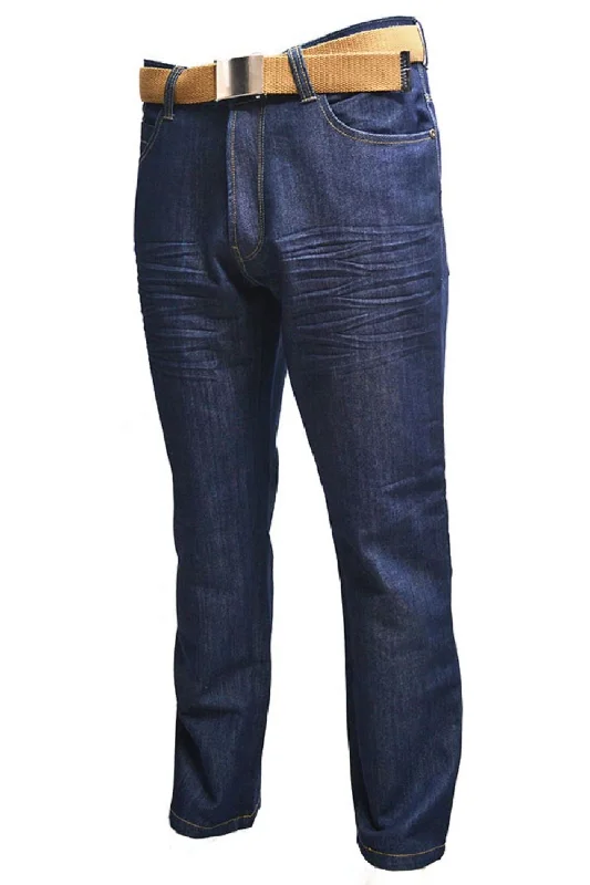 Mens Classic Fit Blue Indigo Jeans (Kori) By Creon Previs