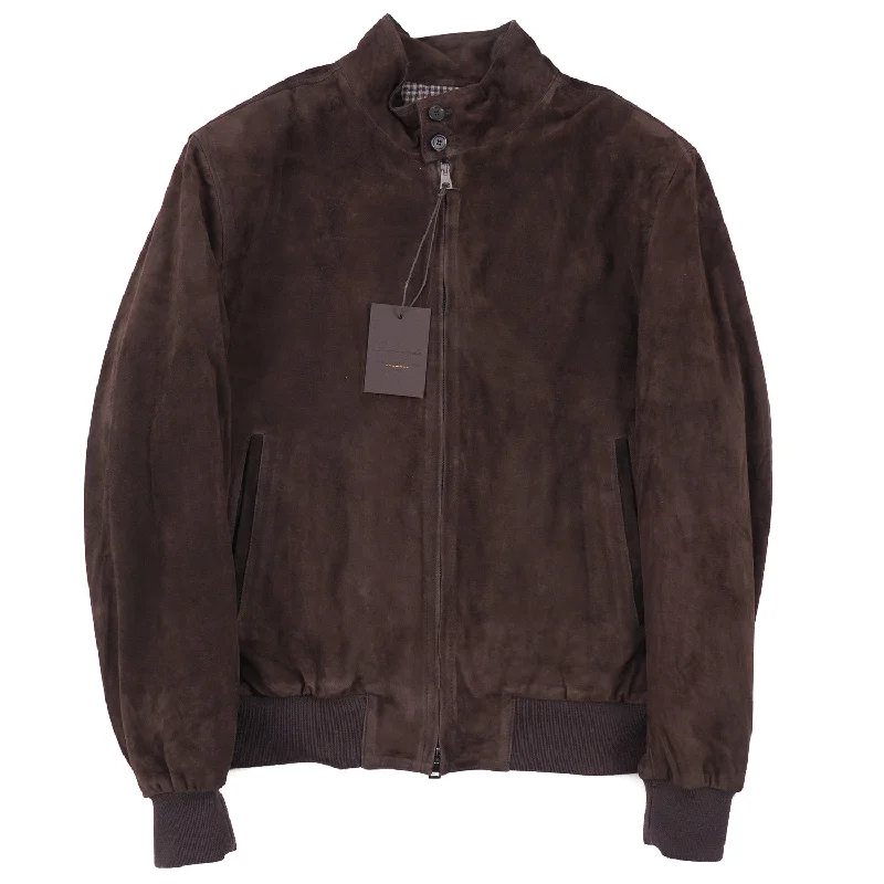 Rifugio Wool-Lined Suede Bomber Jacket