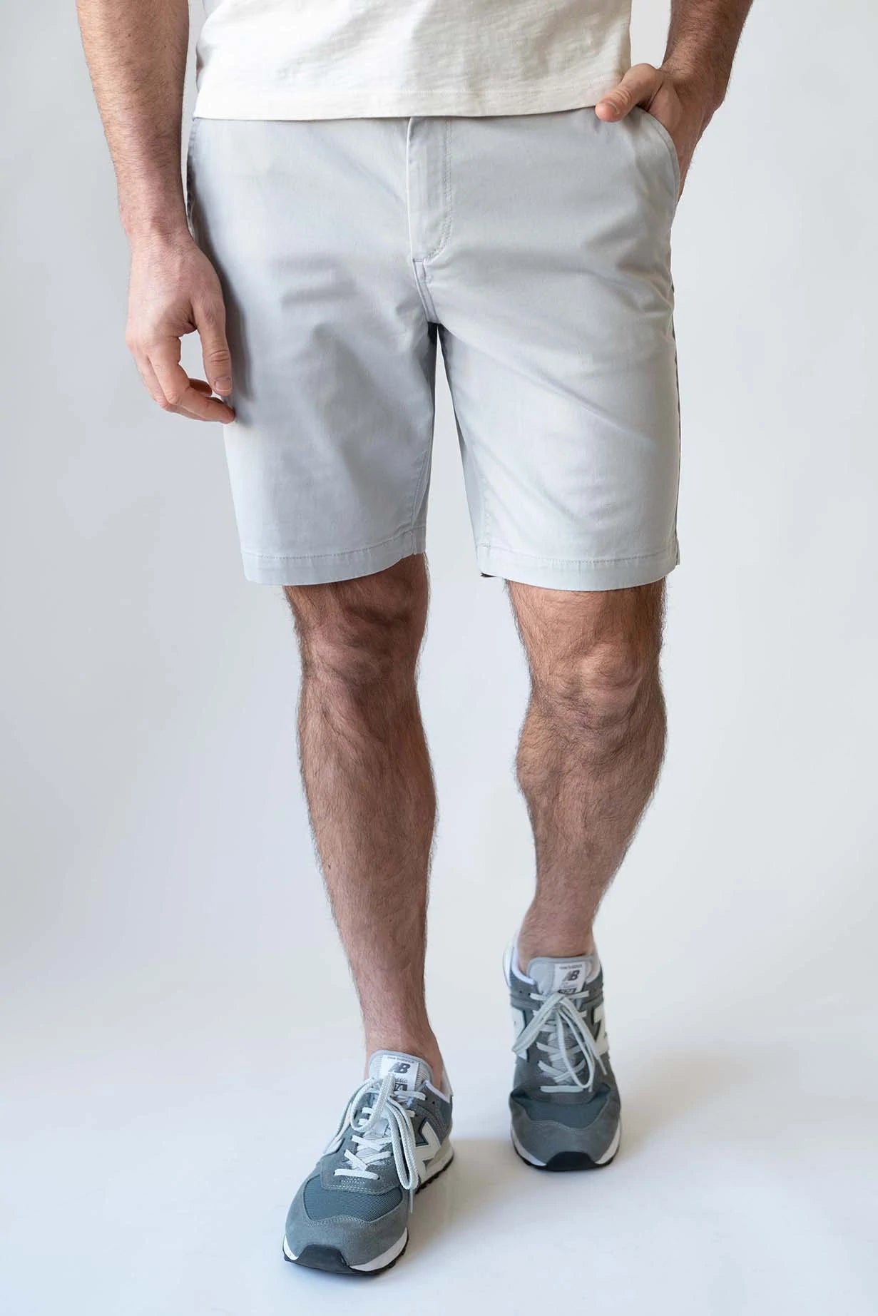 Devil Dog 9 inch Shorts -Stretch Twill In Grey