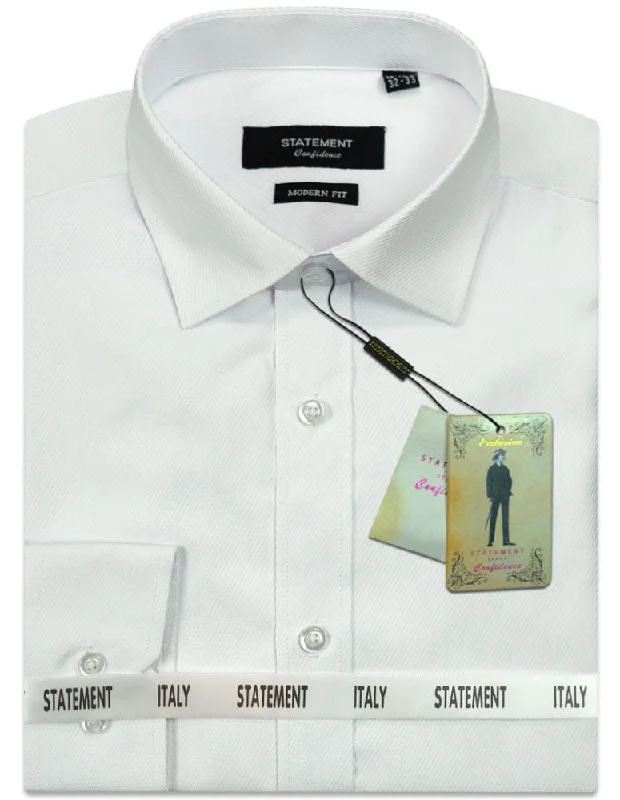 MODERN FIT WHITE PIN DOT DRESS SHIRT