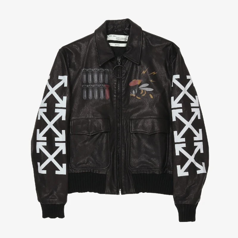 Not Real Leather Bomber