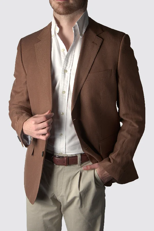 Rembrandt Hawker Linen Blend Blazer Brown