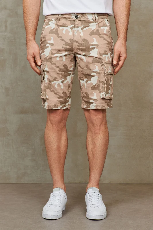 Short cargo coupe droite en twill - Homme