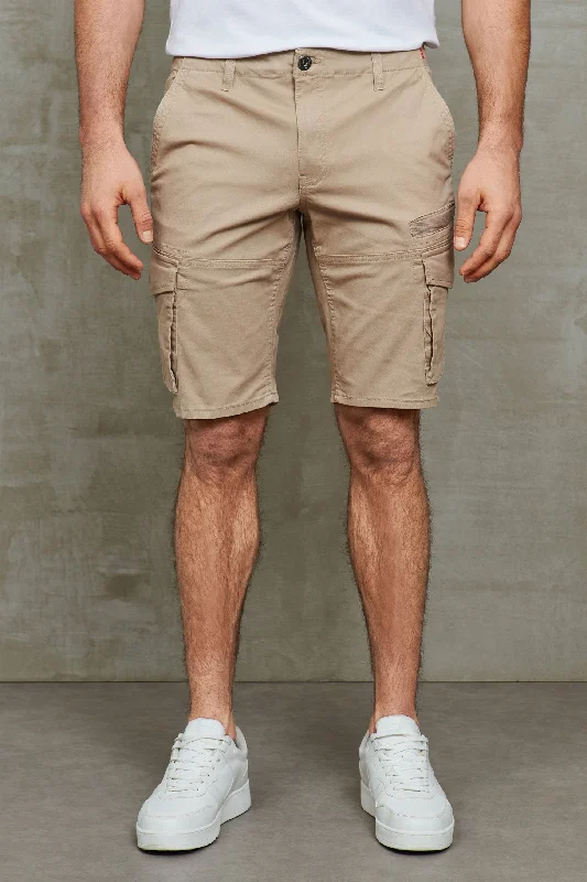 Short cargo coupe droite en twill - Homme