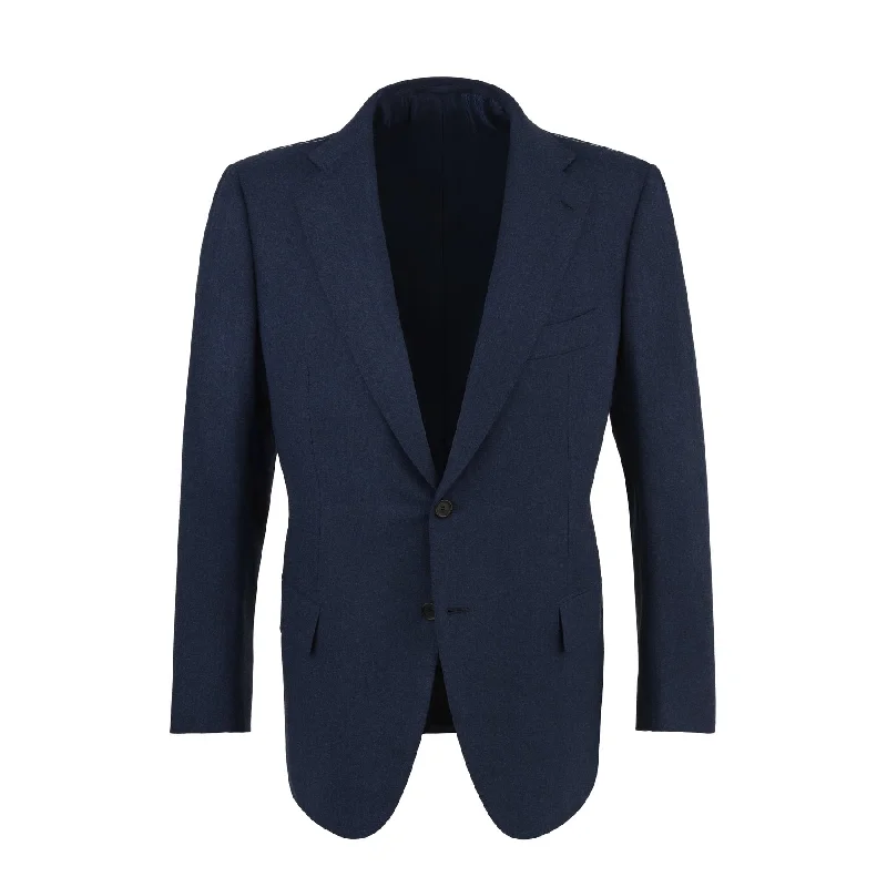 Single-Breasted Wool Suit in Blue