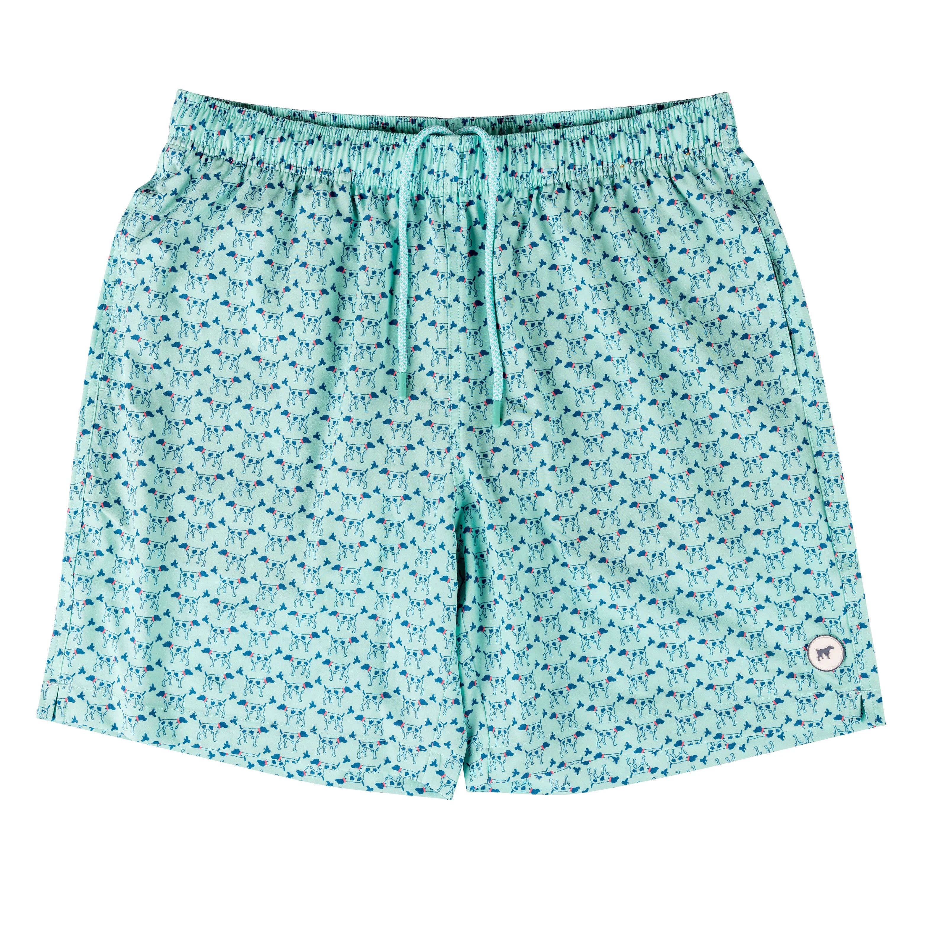 Southern Point Greyton Pattern Swim Trunks In Mint