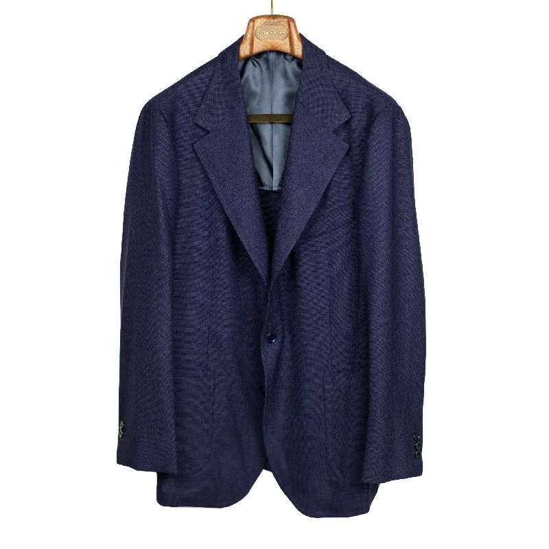 x Sartoria Carrara: ultra-light unlined sport coat in navy Minnis Mock Leno