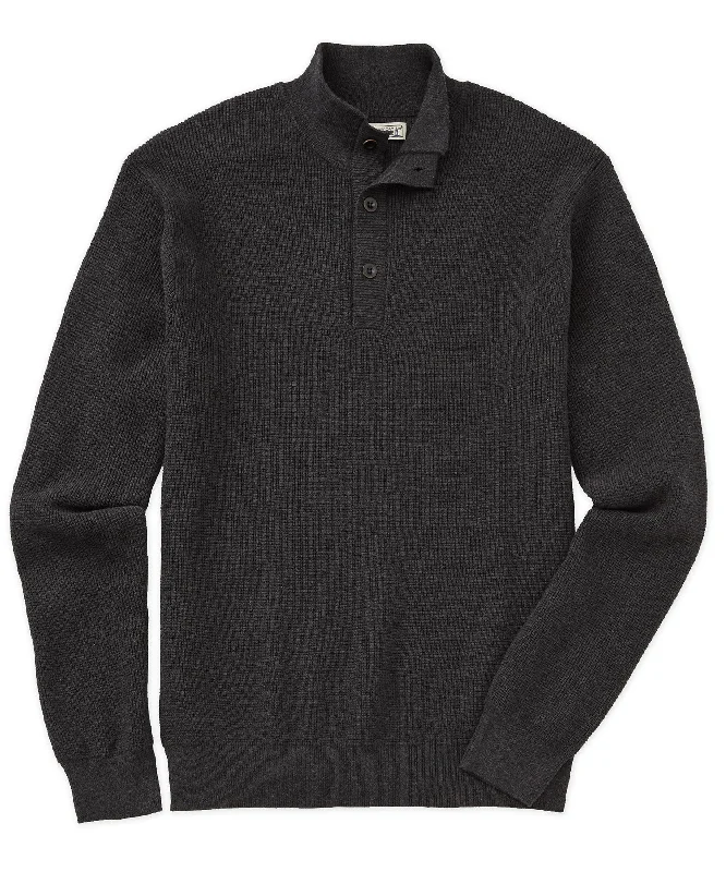 Westport Lifestyle Cotton/Cashmere Button Mock Pullover Sweater