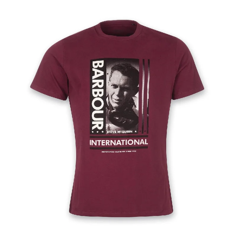 Barbour Intl - Goggles Steve McQ T-Shirt in Merlot