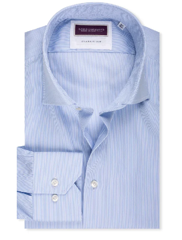 Classic Fit Hairstripe Shirt-Blue