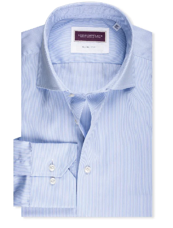 Slim Fit Hairstripe Shirt-Blue