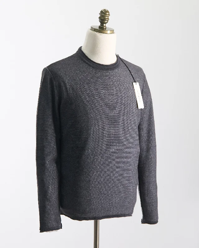 Soft Two-Tone Crewneck Sweater