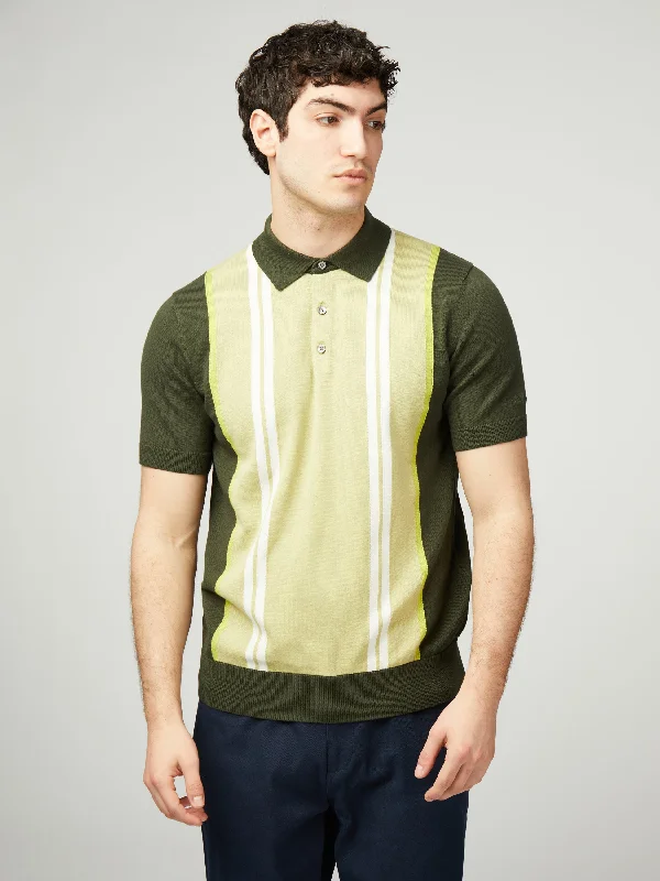 Vertical Stripe Polo - Camouflage