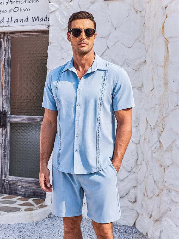 Soft Cuban Shirt Shorts Set (US Only)