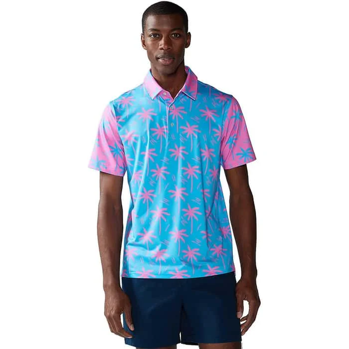 Chubbies The Electric Slide Performance Polo Shirt - Bright Blue