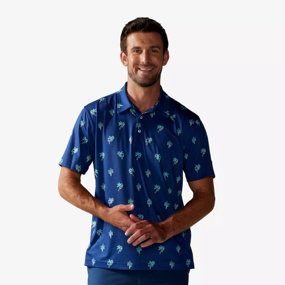 Chubbies The Palm Springle Jingle Performance Polo Shirt - Navy