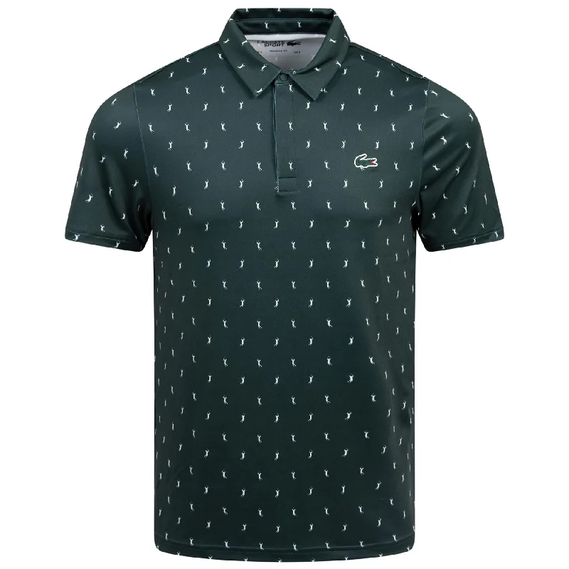 Golf Printed Regular Fit Polo Green - AW24