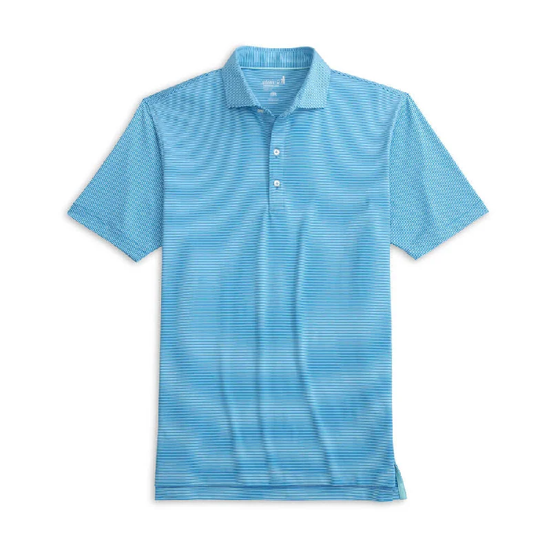 Johnnie-O Lyndon Prep-Formance Pinestripe Polo Shirt - Riviera