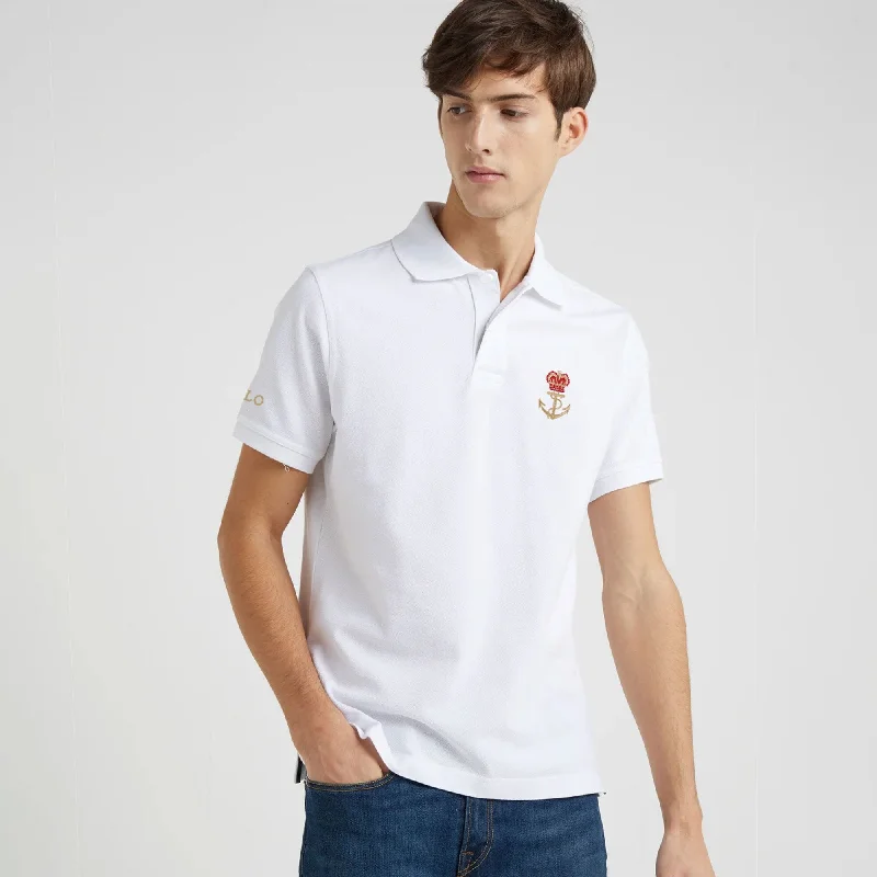 Polo Republica Men's Crown & Anchor Embroidered Short Sleeve Polo Shirt