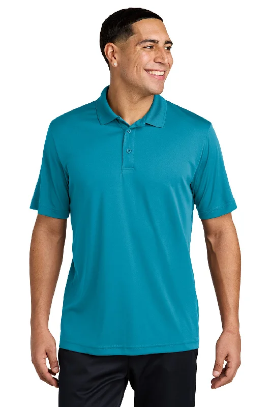 Sport-Tek Mens Competitor Moisture Wicking Short Sleeve Polo Shirt - Atomic Blue