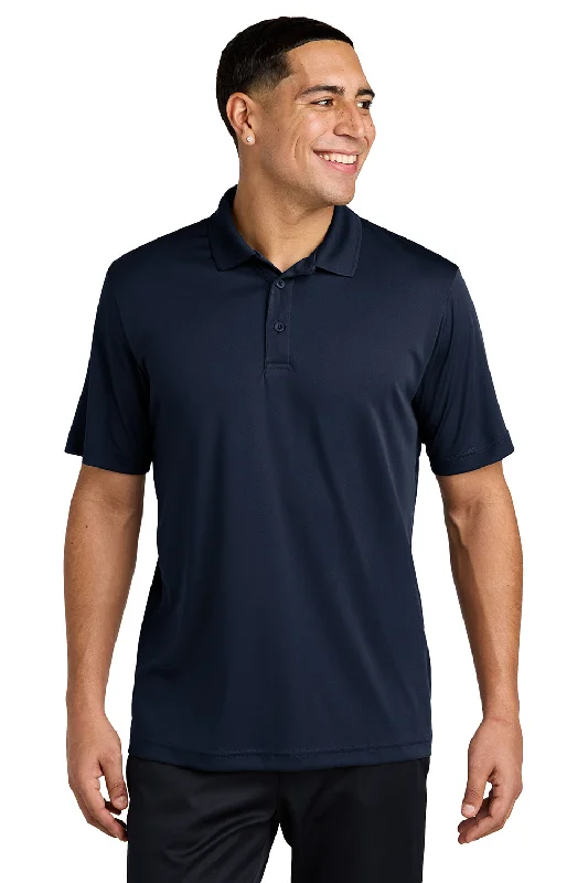 Sport-Tek Mens Competitor Moisture Wicking Short Sleeve Polo Shirt - True Navy Blue